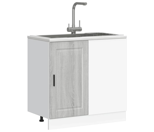 Mueble bajo de cocina porto gris sonoma madera reconstituida