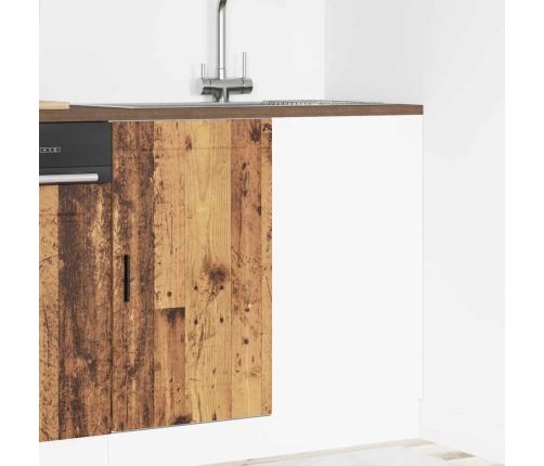 Mueble bajo de cocina porto madera vieja madera reconstituida