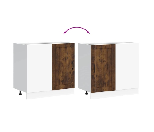 Mueble bajo fregadero Lucca madera contrachapada roble ahumado