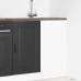 Mueble bajo de cocina Kalmar madera de ingeniería negra