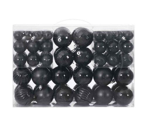 Bolas de Navidad 100 unidades negro Ø3/4/6 cm