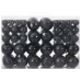 Bolas de Navidad 100 unidades negro Ø3/4/6 cm