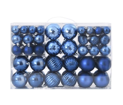 Bolas de Navidad 100 unidades azul Ø3/4/6 cm