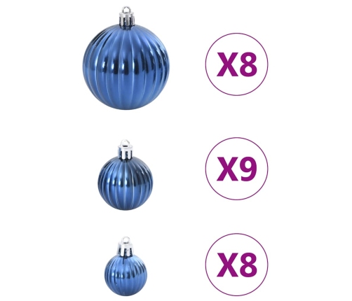 Bolas de Navidad 100 unidades azul Ø3/4/6 cm