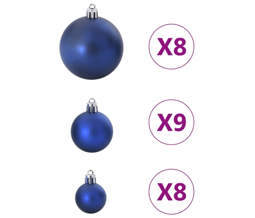 Bolas de Navidad 100 unidades azul Ø3/4/6 cm