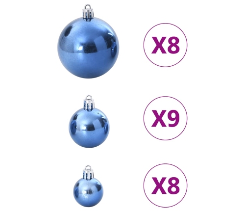 Bolas de Navidad 100 unidades azul Ø3/4/6 cm