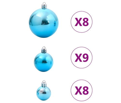 Bolas de Navidad 100 unidades turquesa Ø3/4/6 cm