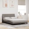 Estructura de cama sin colchón tela gris taupe 120x200 cm