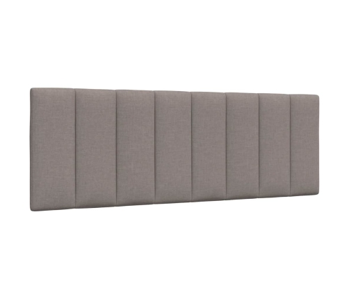 Cama sin colchón tela gris taupe 140x190 cm