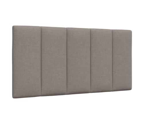 Estructura de cama sin colchón tela gris taupe 100x200 cm