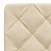 Estructura de cama sin colchón tela crema 90x190 cm