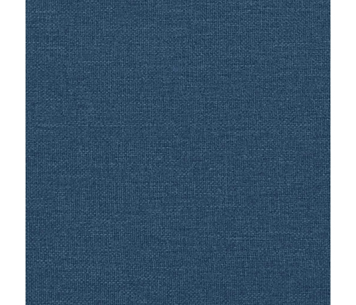 Estructura de cama sin colchón tela azul 90x190 cm