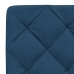 Estructura de cama sin colchón tela azul 90x190 cm
