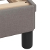 Estructura cama con LED sin colchón tela gris taupe 90x190 cm