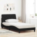 Cama con colchón tela negro 100x200 cm