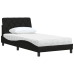 Cama con colchón tela negro 100x200 cm