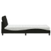 Cama con colchón tela negro 100x200 cm