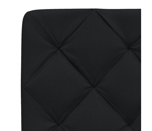 Cama con colchón tela negro 100x200 cm