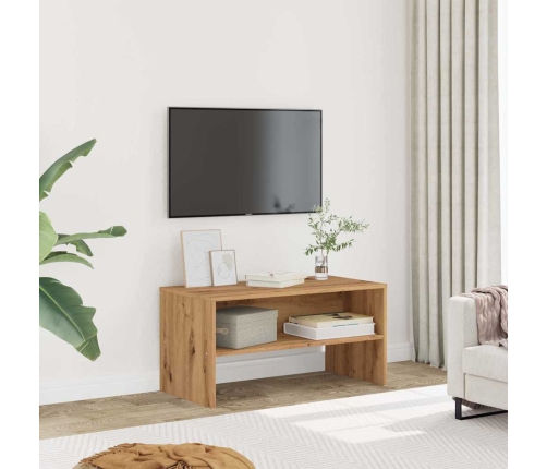 Mueble de TV madera de ingeniería roble artesanal 80x40x40 cm