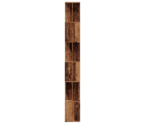 Estantería madera de ingeniería madera envejecida 80x24x192 cm