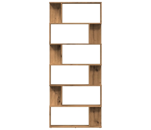 Estantería madera de ingeniería roble artisan 80x24x192 cm