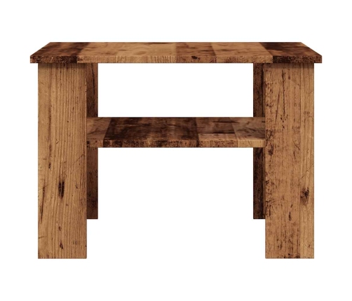 Mesa de centro madera contrachapada madera antigua 60x60x42 cm