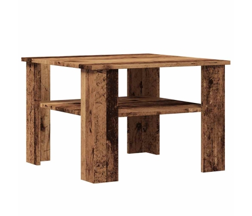 Mesa de centro madera contrachapada madera antigua 60x60x42 cm