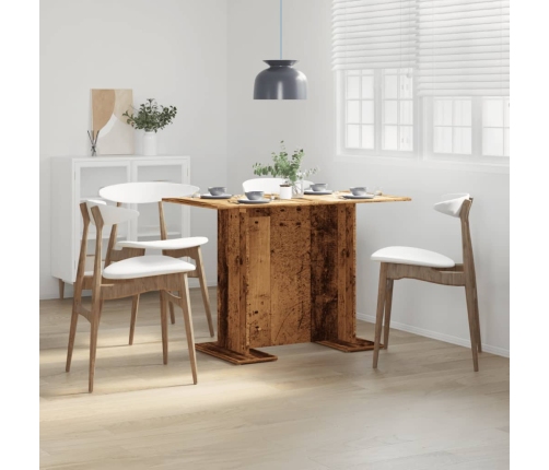 Mesa comedor madera ingeniería madera envejecida 110x60x75 cm