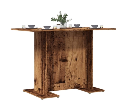 Mesa comedor madera ingeniería madera envejecida 110x60x75 cm