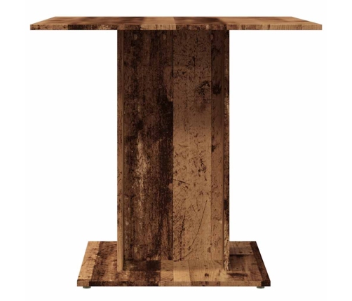 Mesa de comedor madera de ingeniería envejecida 80x80x75 cm