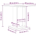 Mesa de comedor madera de ingeniería envejecida 80x80x75 cm