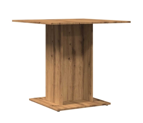 Mesa de comedor madera de ingeniería roble artisan 80x80x75 cm