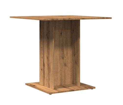 Mesa de comedor madera de ingeniería roble artisan 80x80x75 cm