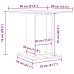 Mesa de comedor madera de ingeniería roble artisan 80x80x75 cm