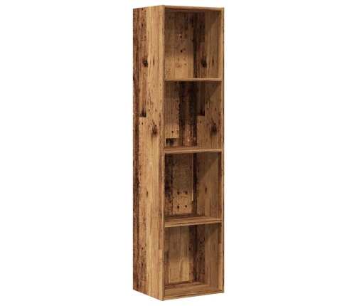 Mueble TV/Librería madera vieja 36x30x143cm madera ingeniería