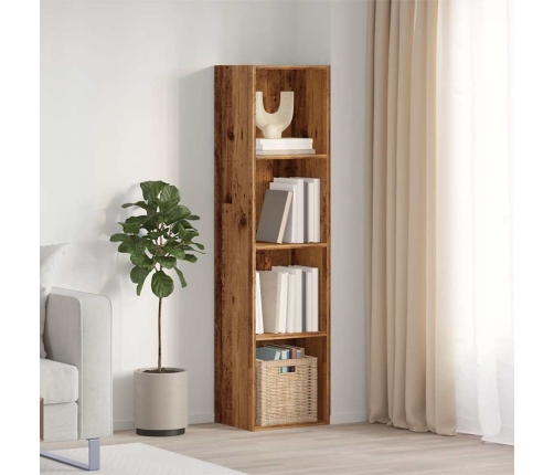 Mueble TV/Librería madera vieja 36x30x143cm madera ingeniería