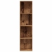 Mueble TV/Librería madera vieja 36x30x143cm madera ingeniería