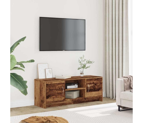 Mueble de TV madera ingeniería madera envejecida 102x30x37,5 cm