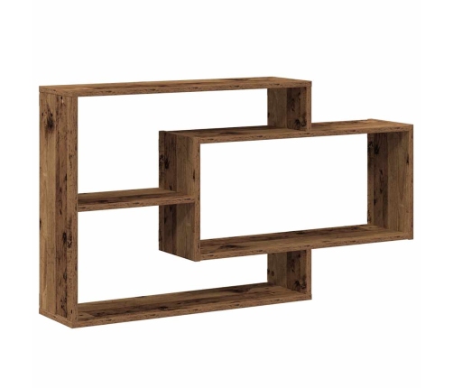 Estante de pared madera de ingeniería envejecida 104x20x58,5 cm