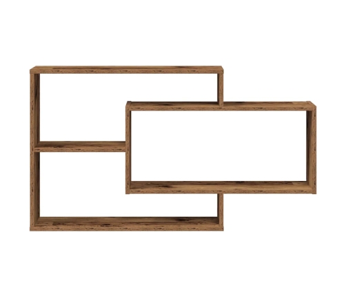 Estante de pared madera de ingeniería envejecida 104x20x58,5 cm