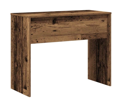 Escritorio de madera contrachapada madera envejecida 90x40x72cm