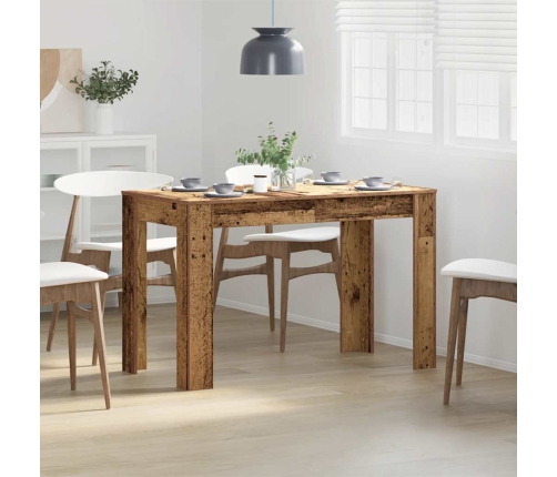 Mesa de comedor de madera contrachapada madera vieja