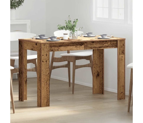 Mesa de comedor de madera contrachapada madera vieja