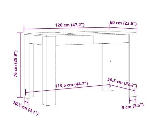 Mesa de comedor de madera contrachapada madera vieja