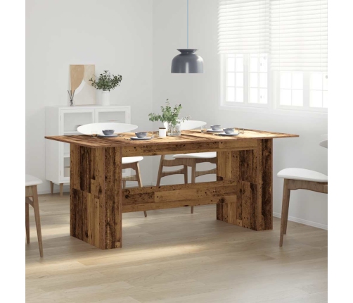 Mesa de comedor de aglomerado madera envejecida 180x90x76 cm