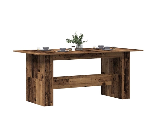 Mesa de comedor de aglomerado madera envejecida 180x90x76 cm