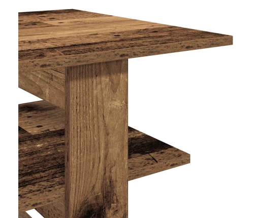 Mesa de centro madera ingeniería madera envejecida 102x55x42 cm