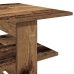 Mesa de centro madera ingeniería madera envejecida 102x55x42 cm