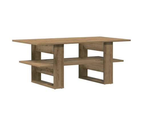 Mesa de centro madera ingeniería roble artesanal 102x55x42cm