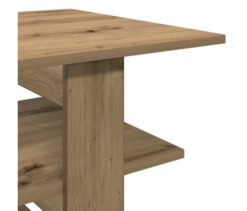 Mesa de centro madera ingeniería roble artesanal 102x55x42cm